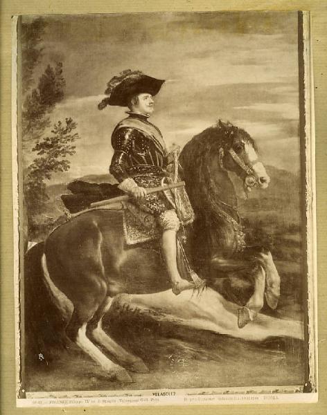 Velazquez de Silva Diego Rodriguez (attr.) - Ritratto di Filippo IV a cavallo - Dipinto su tela - Firenze - Palazzo Pitti - Galleria Palatina
