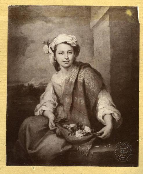 Murillo, Bartolomé Esteban - Ritratto femminile - La fioraia - Dipinto - Olio su tela - Londra - Hampton Court?