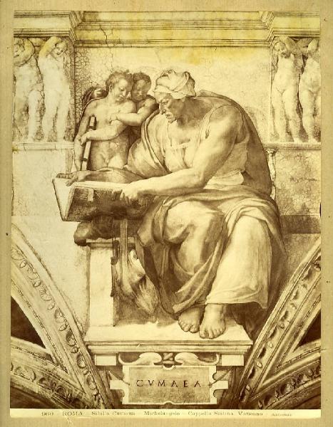 Buonarroti, Michelangelo - Sibilla Cumana - Affresco - Città del Vaticano - Cappella Sistina - Volta
