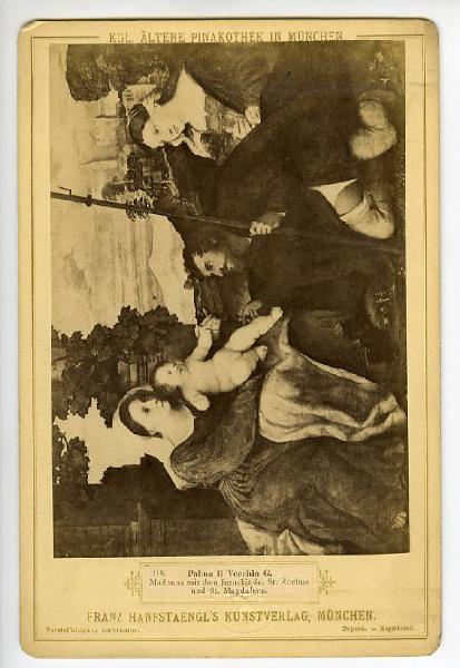 Negretti, Iacopo detto Palma il Vecchio - Madonna con Bambino, san Rocco e santa Maria Maddalena - Dipinto su tavola - Monaco - Alte Pinakothek