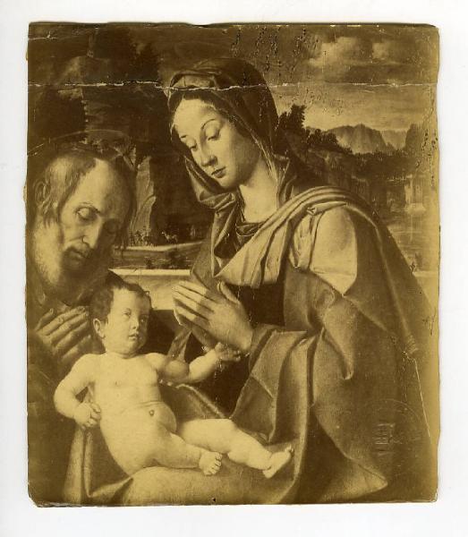 Cincani, Bartolomeo detto Bartolomeo Montagna - Sacra Famiglia - Dipinto su tavola - Strasburgo - Musée des Beaux-Arts