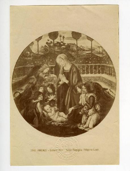 Botticini, Francesco - Madonna in adorazione del Bambino con san Giovannino e angeli - Dipinto - Firenze - Palazzo Pitti - Galleria Palatina