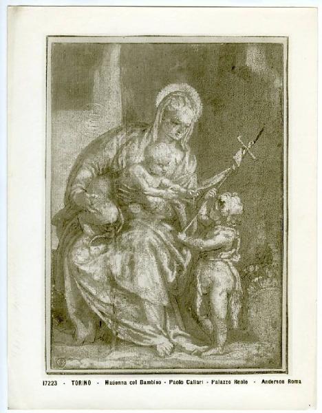 Autore del nord Italia sec. XVI - Studio per Madonna con Bambino - Disegno - Torino - Boblioteca Reale