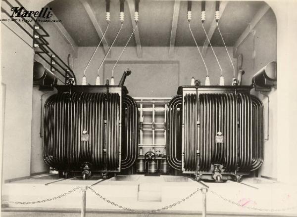 Centrale idroelettrica di Vobarno della Società elettrica bresciana - Trasformatori della Ercole Marelli