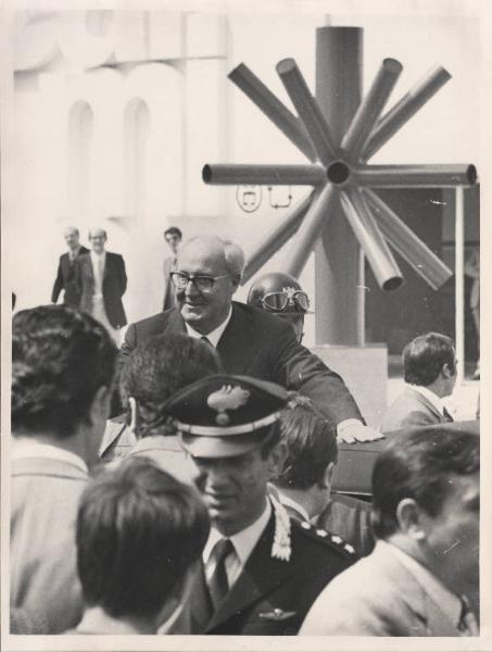 Milano - 49 Fiera Campionaria 1971 - Inaugurazione - Ritratto maschile - Il Presidente della Repubblica Giuseppe Saragat