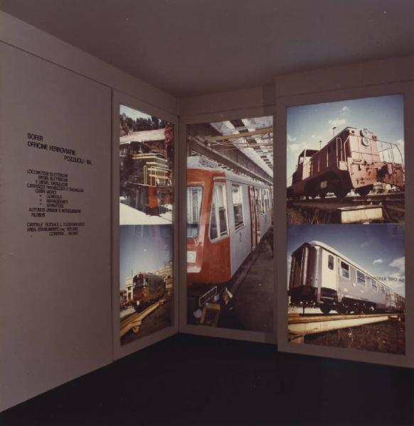 Milano - Fiera campionaria del 1973 - Padiglione dell'EFIM - Pannelli della SocietÃ  Sofer officine ferroviarie di Pozzuoli