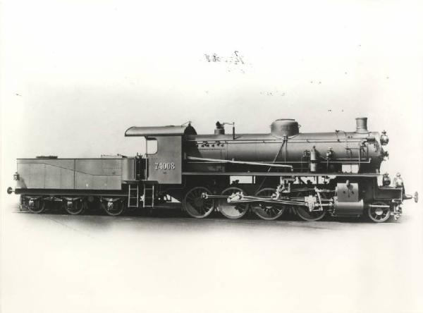 Ernesto Breda (Società) - Locomotiva a vapore con tender separato 74008 per le Ferrovie dello Stato (FS)