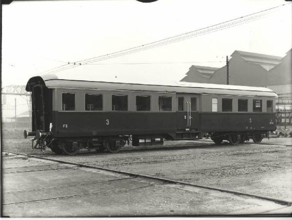 Ernesto Breda (Società) - Carrozza ferroviaria Cz 38124 di terza classe per le Ferrovie dello Stato (FS)