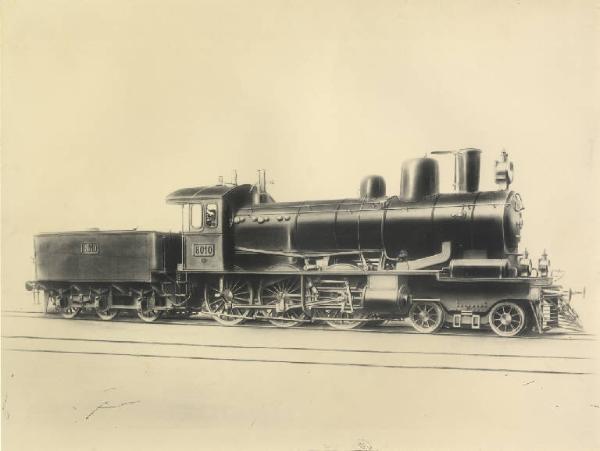 Ernesto Breda (Società) - Locomotiva a vapore con tender separato 8010 per le Ferrovie di Stato della Romania