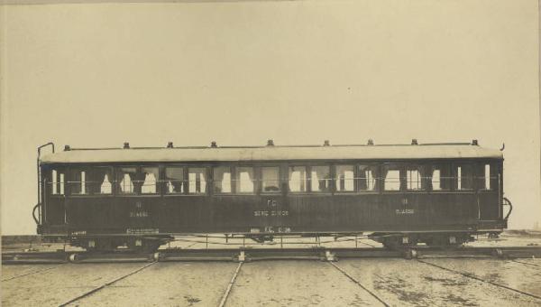 Ernesto Breda (Società) - Carrozza ferroviaria Cf.35 di terza classe per la Ferrovia Cumana di Napoli (FC)