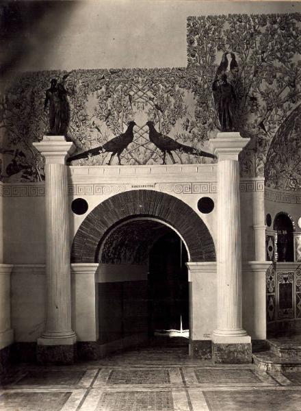 Veduta architettonica - padiglione espositivo dell'Italia all'Esposizione delle Arti Decorative - Parigi 1925 - particolare - interno