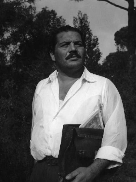 Scena del film "Senza pietà" - Regia Alberto Lattuada - 1948 - L'attore Folco Lulli