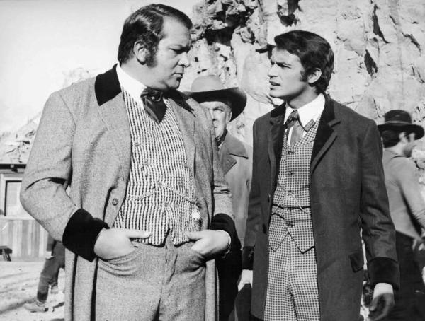 Scena del film "Al di là della legge" - Regia Giorgio Stegani Casorati - 1967 - Gli attori Bud Spencer e Antonio Sabato