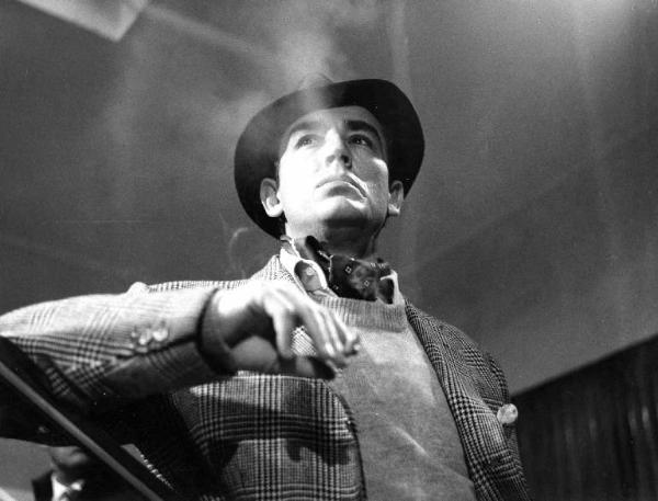 Scena del film "Anima nera" - Regia Roberto Rossellini - 1962 - L'attore Vittorio Gassman