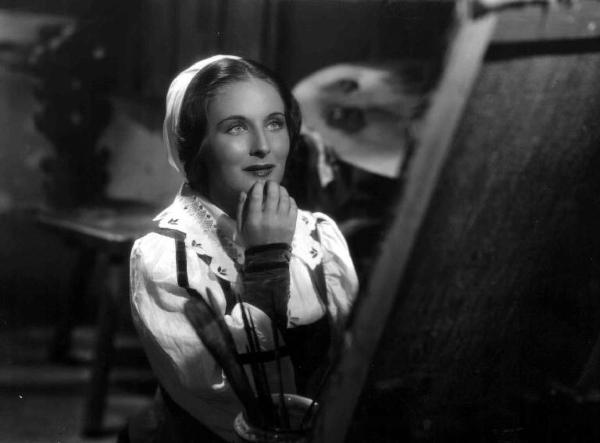 Scena del film "Caravaggio, il pittore maledetto" - Regia Goffredo Alessandrini - 1941 - L'attrice Beatrice Mancini