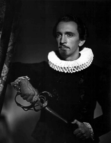 Scena del film "Caravaggio, il pittore maledetto" - Regia Goffredo Alessandrini - 1941 - L'attore Nino Crisman impugna una spada