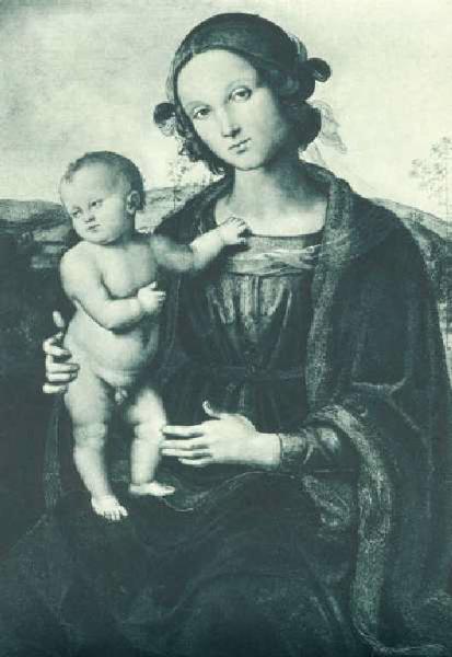 Dipinto - La Vergine col Bambino - Perugino - Roma - Galleria Borghese