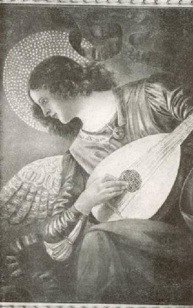 Dipinto - Angelo che suona la mandola - Melozzo da Forlì - Città del Vaticano - Basilica di S. Pietro