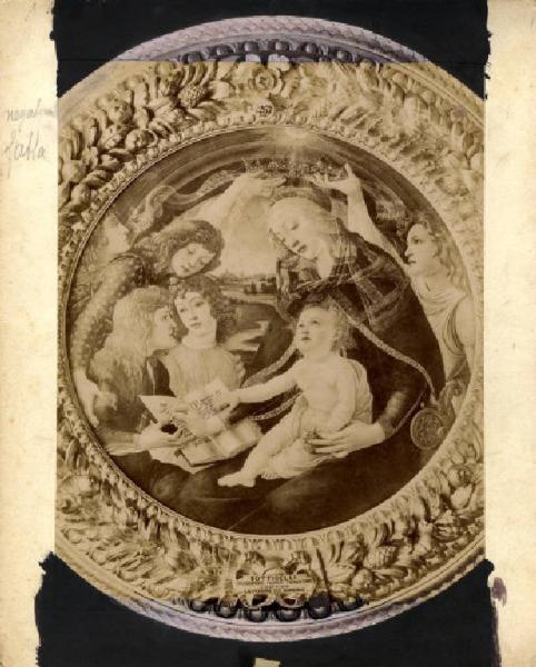 Dipinto - Madonna col Bambino e angeli - Madonna del Magnificat - Sandro Botticelli - Firenze - Galleria degli Uffizi