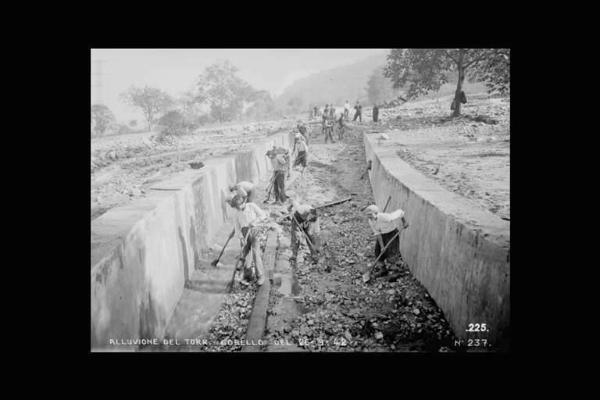 Torrente Cobello - Alluvione - Lavori di scavo