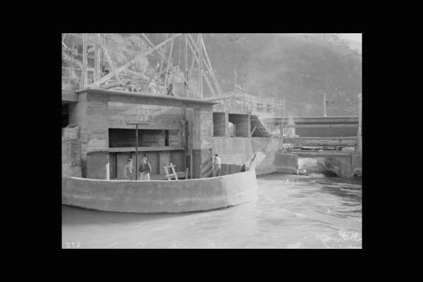 Società Edison - Cedegolo - Centrale idroelettrica Cedegolo II - Cantiere - Opere di canalizzazione