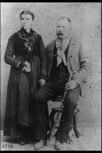 Fedele Mazzoleni con la moglie Caterina Angiolini.