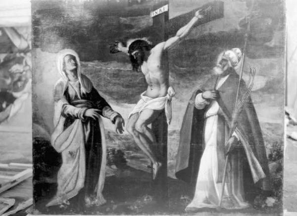 Dipinto - Cristo in croce fra due Santi - Breno - Mostra del restauro