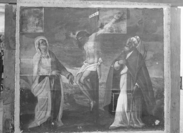 Dipinto - Cristo in croce e Santi - Breno - Mostra del restauro