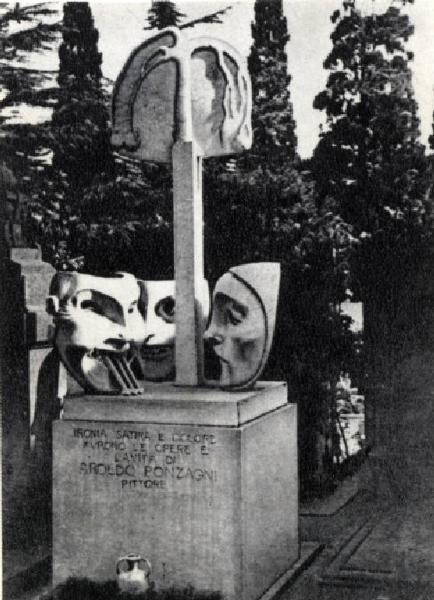 Scultura - Monumento sepolcrale - Monumento Aroldo Bonzagni - Adolfo Wildt - Milano - Cimitero Monumentale
