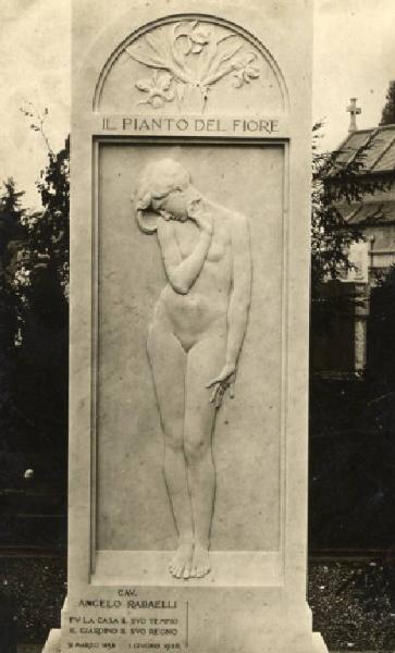 Scultura - Monumento sepolcrale - Monumento Angelo Radaelli - Arrigo Minerbi - Milano - Cimitero Monumentale