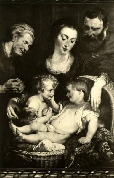 Dipinto - Sacra Famiglia con Santa Elisabetta e San Giovannino - La Madonna della cesta - Pieter Paul Rubens - Firenze - Palazzo Pitti - Galleria Palatina
