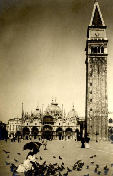 Venezia - Piazza S. Marco - Basilica e Campanile di S. Marco