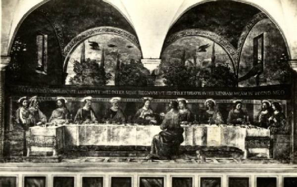Dipinto - L'ultima cena - Domenico Ghirlandaio - Firenze - Convento di S. Marco - Museo
