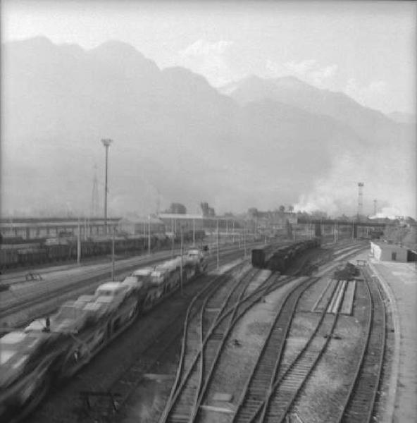 Scalo ferroviario - Treno - bisarca in transito