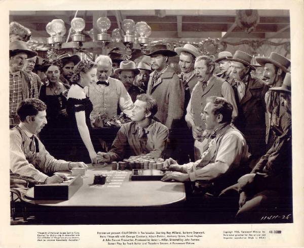 Scena del film "Vecchia California" - regia John Farrow - 1946 - attori Barbara Stanwyck e Ray Milland