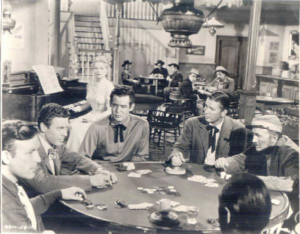 Scena del film "Il magnifico fuorilegge" (Best of the Badmen) - regia William D. Russell - 1951 - attori Robert Ryan e Bruce Cabot