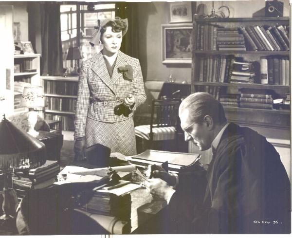 Scena del film "Addio Mr. Harris" - regia Anthony Asquith - 1951 - attori Michael Redgrave e Jean Kent