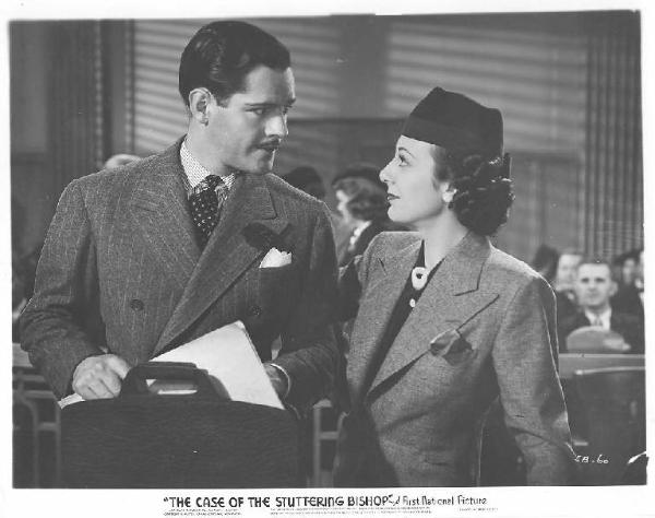 Scena del film "La vittima sommersa" - regia William Clemens - 1937 - attori Donald Woods e Ann Dvorak