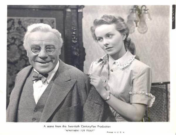 Scena del film "Amore sotto i tetti" - regia George Seaton - 1948 - attori Jeanne Crain e Edmund Gwenn