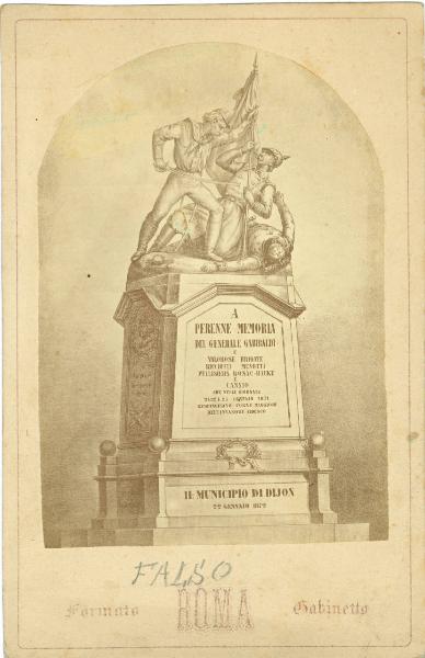 Disegno - Progetto per il monumento a Giuseppe Garibaldi a Digione