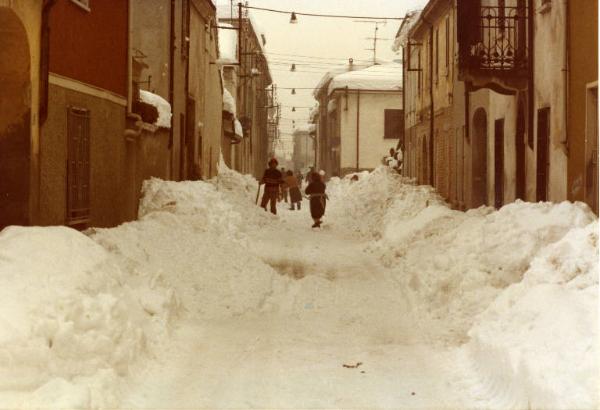 Nevicata - 1985 - Canneto sull'Oglio - Via Reina