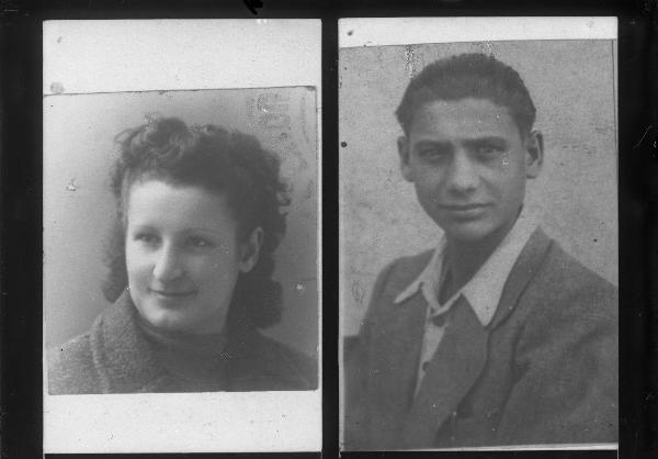 Ritratto femminile: donna non identificata deportata e morta in un campo di concentramento nazista - Ritratto maschile: uomo non identificato deportato e morto in un campo di concentramento nazista - Nazi-fascismo