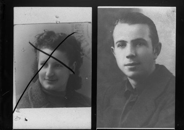 Ritratto femminile: giovane donna - Ritratto maschile: giovane uomo - Deportati italiani morti in un campo di concentramento nazista - Nazi-fascismo