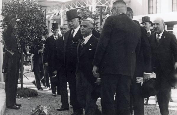 Fiera di Milano - Campionaria 1934 - Visita del sottosegretario alle corporazioni Alberto Asquini