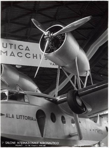 Fiera di Milano - Salone internazionale aeronautico 1935 - Sezione italiana - Stand dell'Aeronautica Macchi