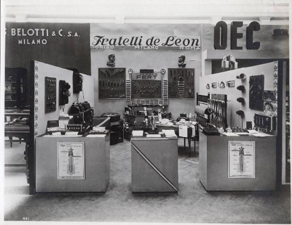 Fiera di Milano - Campionaria 1936 - Padiglione dell'elettrotecnica - Stand della Fratelli de Leon