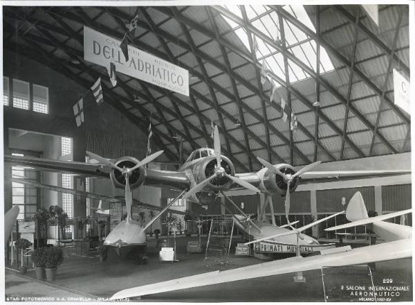 Fiera di Milano - Salone internazionale aeronautico 1937 - Settore italiano - Stand dei Cantieri Riuniti dell'Adriatico