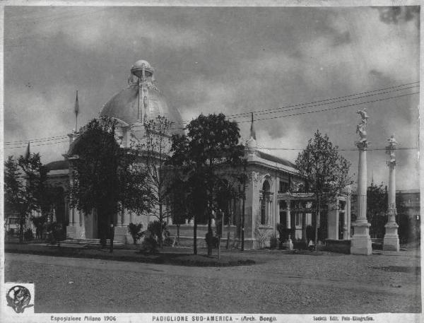 Milano - Esposizione internazionale 1906 - Padiglione del Sud America - Esterno