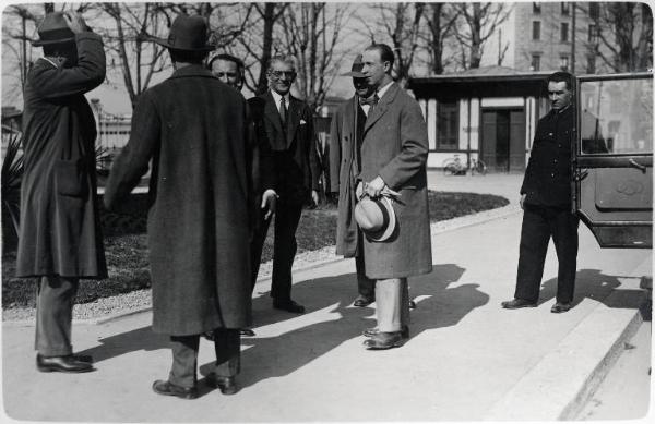 Fiera di Milano - Campionaria 1929 - Visita del principe di Udine Ferdinando di Savoia e del duca di Ancona Eugenio di Savoia