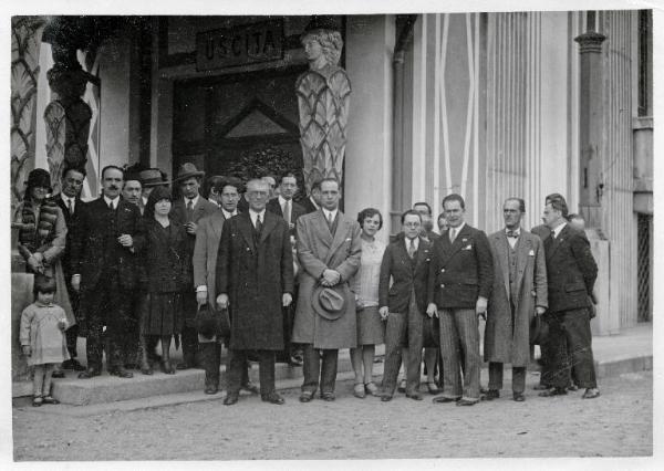 Fiera di Milano - Campionaria 1929 - Visita di un gruppo di emigrati italiani in Francia